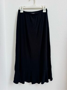 Vintage Notations black midi skirt